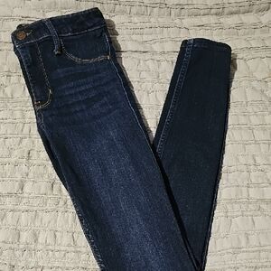 Hollister Women's Deep Blue Skinny Jeans